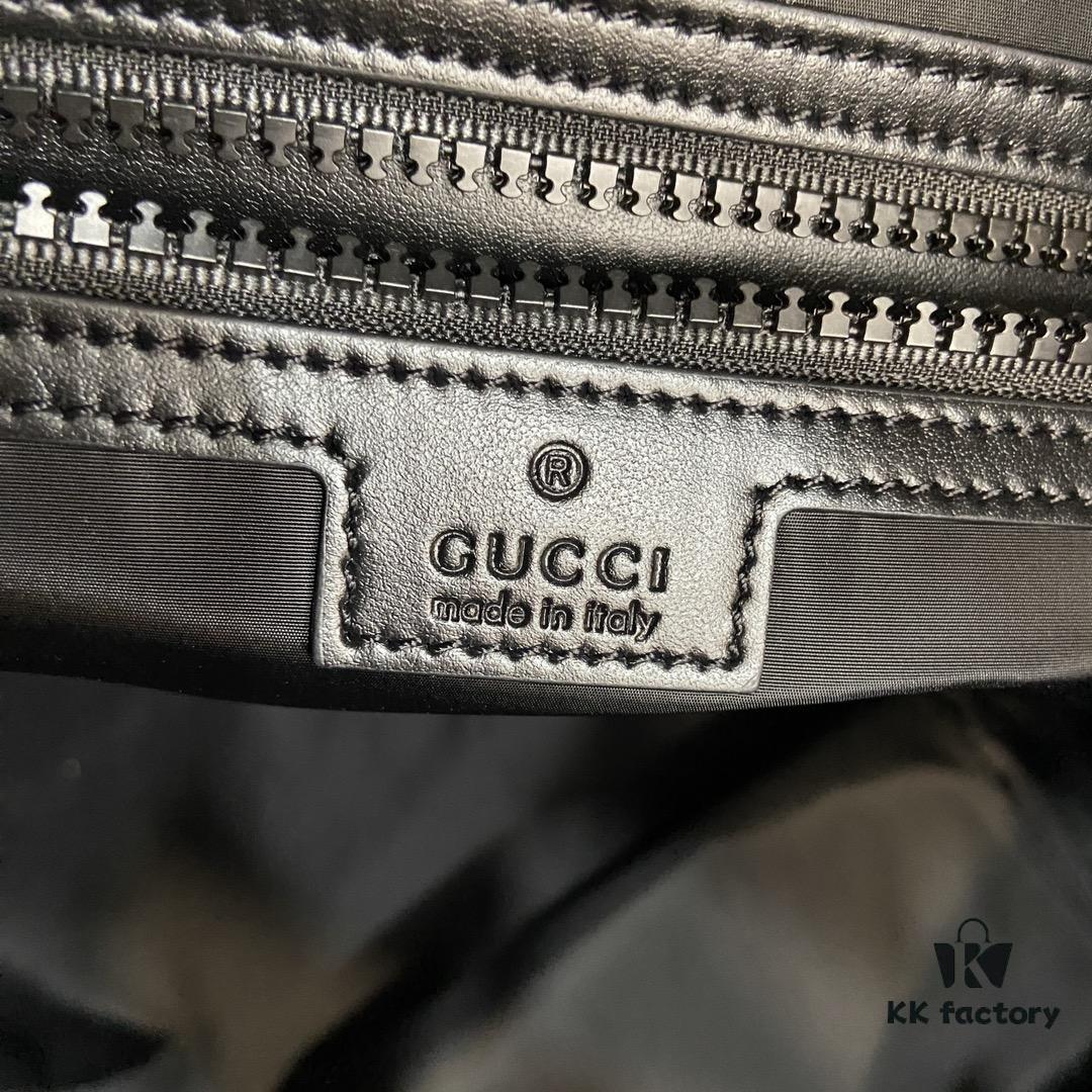 692f15634ecd253cf107947b Gucci Crystal GG Tote Bag in Matte Black Canvas with Full Original Green Box Packaging