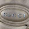 692f15704ecd253cf1079495 Gucci Logo Large Backpack in Beige and Ebony GG Canvas with Original Green Gift Bag