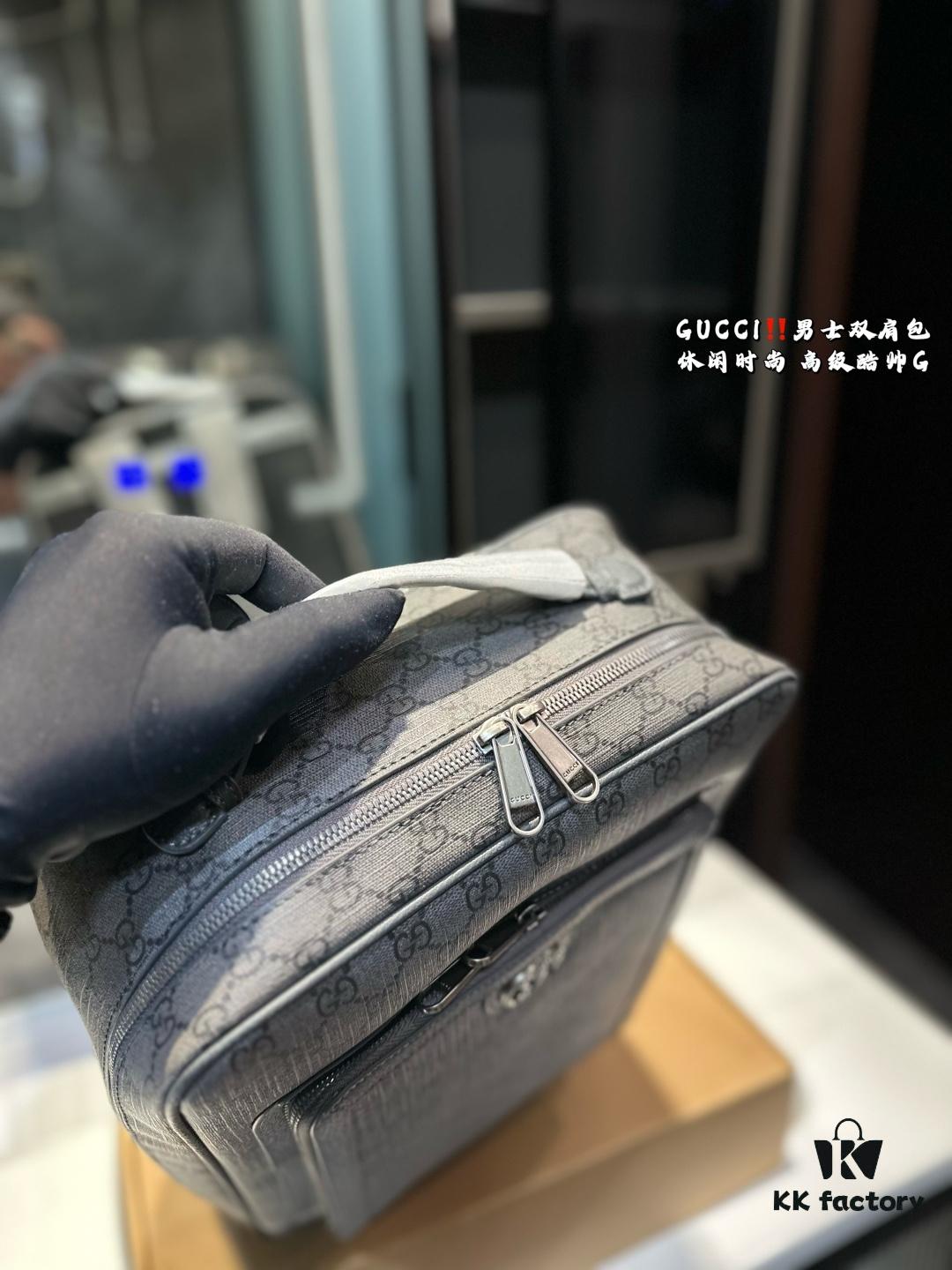 Gucci Men's Backpack, Casual and Stylish, Premium Look with Classic Color Scheme