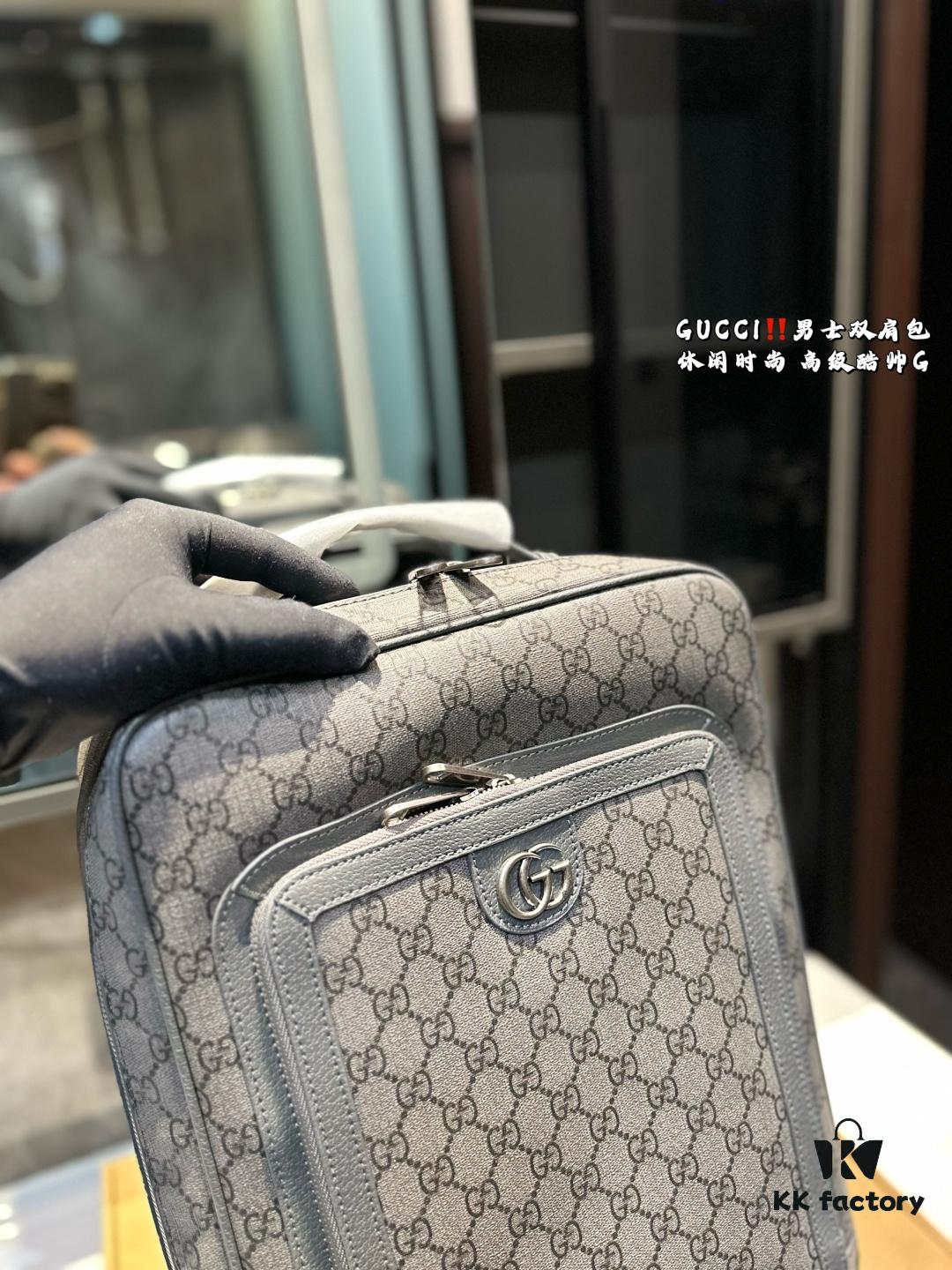 Gucci Men's Backpack, Casual and Stylish, Premium Look with Classic Color Scheme