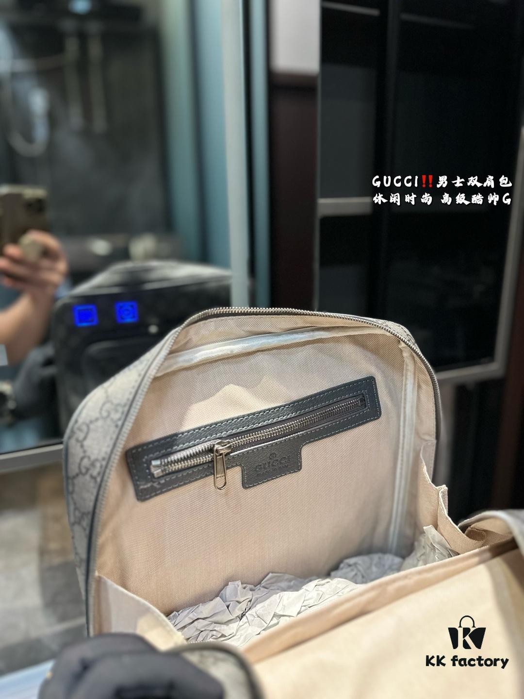 Gucci Men's Backpack, Casual and Stylish, Premium Look with Classic Color Scheme