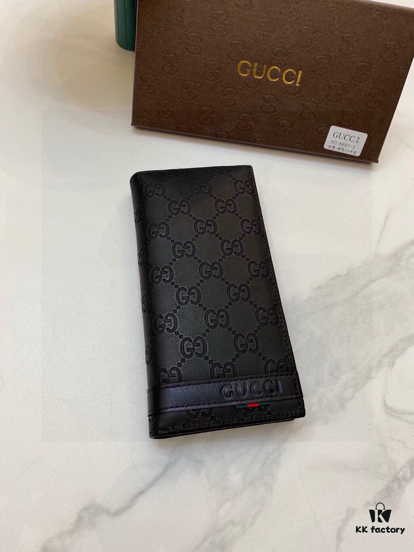 692f15da4ecd253cf1079589 6687G Brand Counter Hot-Selling Men's Wallet, Suit Clip, Top-Grade Cowhide Inside and Out, Original Quality, Perfect Interior, Superb