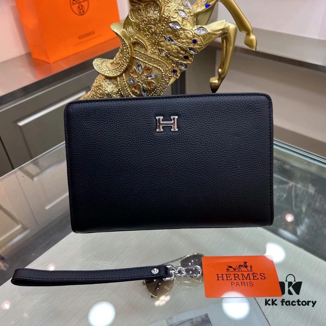 692f16655464a31cf521a581 Hermès 9502 Men's Clutch in Black - Size 26x17