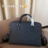 692f166f5464a31cf521a58f Hermes Men's Leather Briefcase, Can Be Worn Crossbody or Carried by Hand, Spacious for Documents and Laptops, Classic Black, Ideal for Business Men, Size 39 x 28