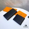 692f167c5464a31cf521a5a6 Hermès Style Men's Genuine Cowhide Bifold Wallet - Short and Long Version, Black