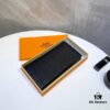 692f16835464a31cf521a5b3 Hermès Style Men's Genuine Cowhide Bifold Wallet - Short and Long Version, Black