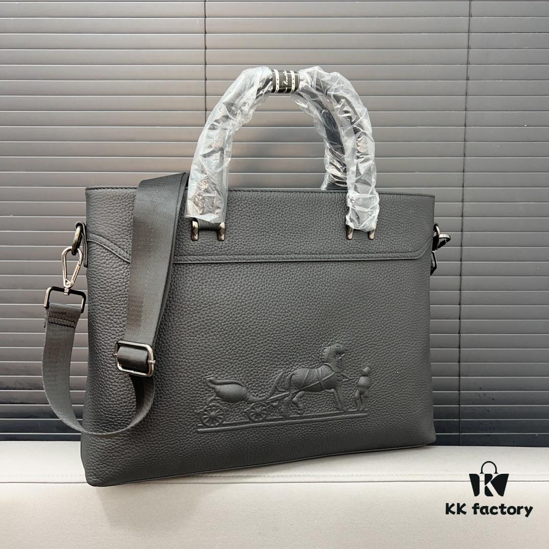 692f16875464a31cf521a5b8 Hermès Men's Embossed Calfskin Briefcase, Casual Handheld Laptop Bag