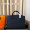 692f16975464a31cf521a5d6 Hermes Men's Leather Briefcase, Can Be Worn Crossbody or Carried by Hand, Spacious for Documents and Laptops, Classic Black, Ideal for Business Men, Size 39 x 28