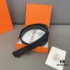 692f16ef5464a31cf521a674 Hermès Men's Leather Belt with Steel Buckle and Printed Eyelet, Classic Style, Two Colors Available