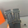 692f16f25464a31cf521a679 Hermès Men's Leather Belt with Steel Buckle and Printed Eyelet, Classic Style, Two Colors Available