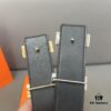 692f16f25464a31cf521a67a Hermès Men's Leather Belt with Steel Buckle and Printed Eyelet, Classic Style, Two Colors Available
