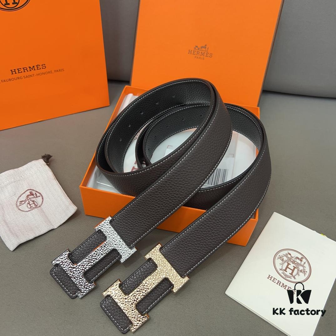 692f16f45464a31cf521a67d Hermès Men's Classic Leather Belt in Cowhide - Two Colors Available with High-Quality Alloy Buckle