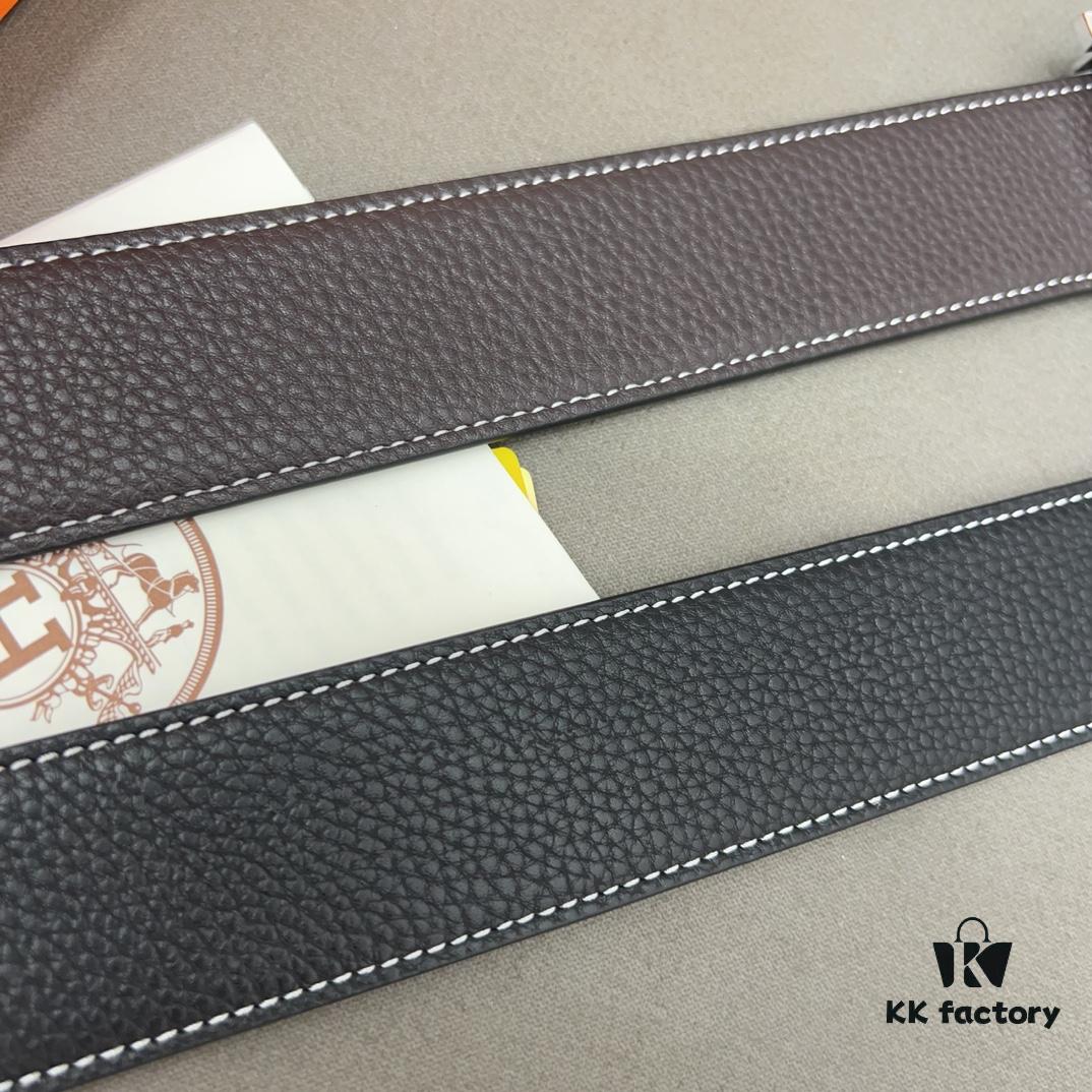 692f16f95464a31cf521a687 Hermès Men's Classic Leather Belt in Cowhide - Two Colors Available with High-Quality Alloy Buckle