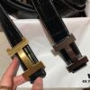 Hermes Men's Leather Belt, 3.5 cm Width