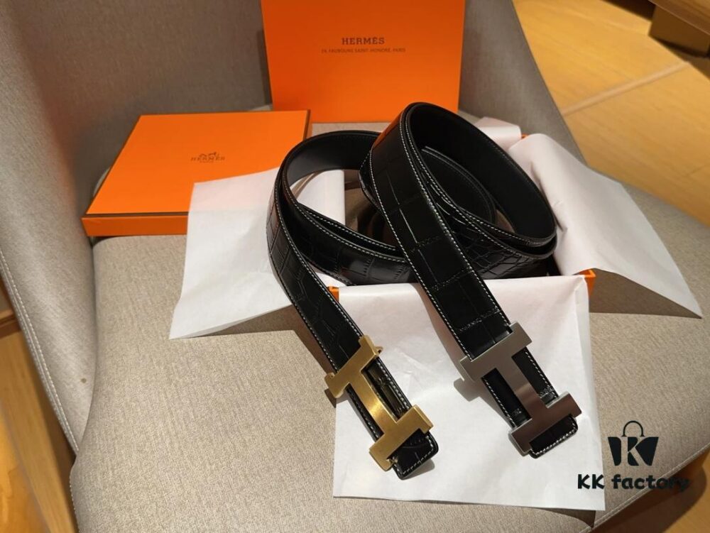 692f17185464a31cf521a6b9 Hermes Men's Leather Belt, 3.5 cm Width
