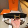 Hermes Men's Leather Belt, 3.5 cm Width