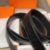 Hermes Men's Leather Belt, 3.5 cm Width