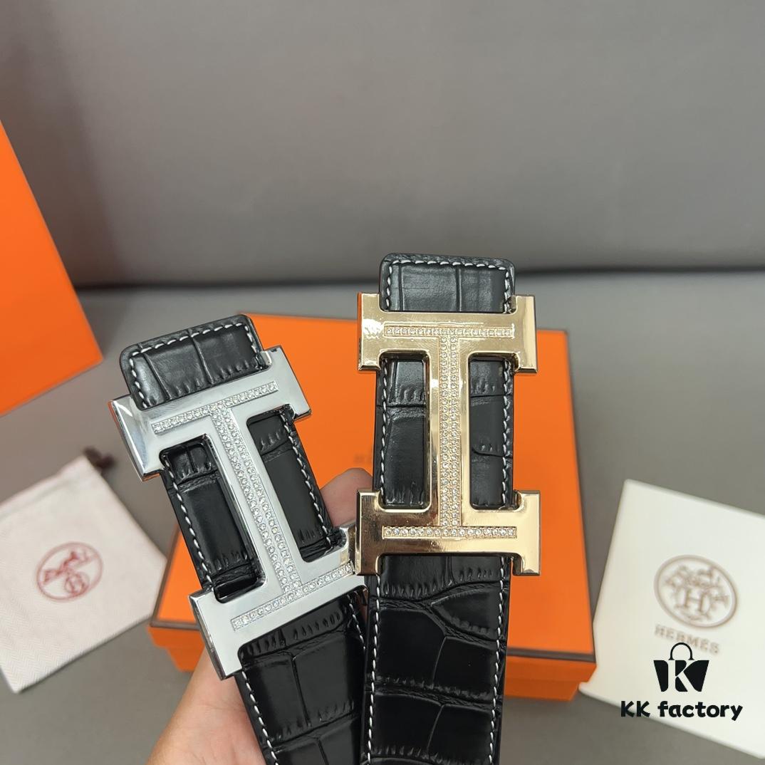 692f17225464a31cf521a6d3 Hermès Men's Classic Leather Belt in Cowhide - Two Colors Available with High-Quality Alloy Buckle