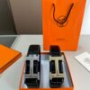 692f17255464a31cf521a6d7 Hermes Men's Leather Belt D-29 with Full Packaging and Tote Bag