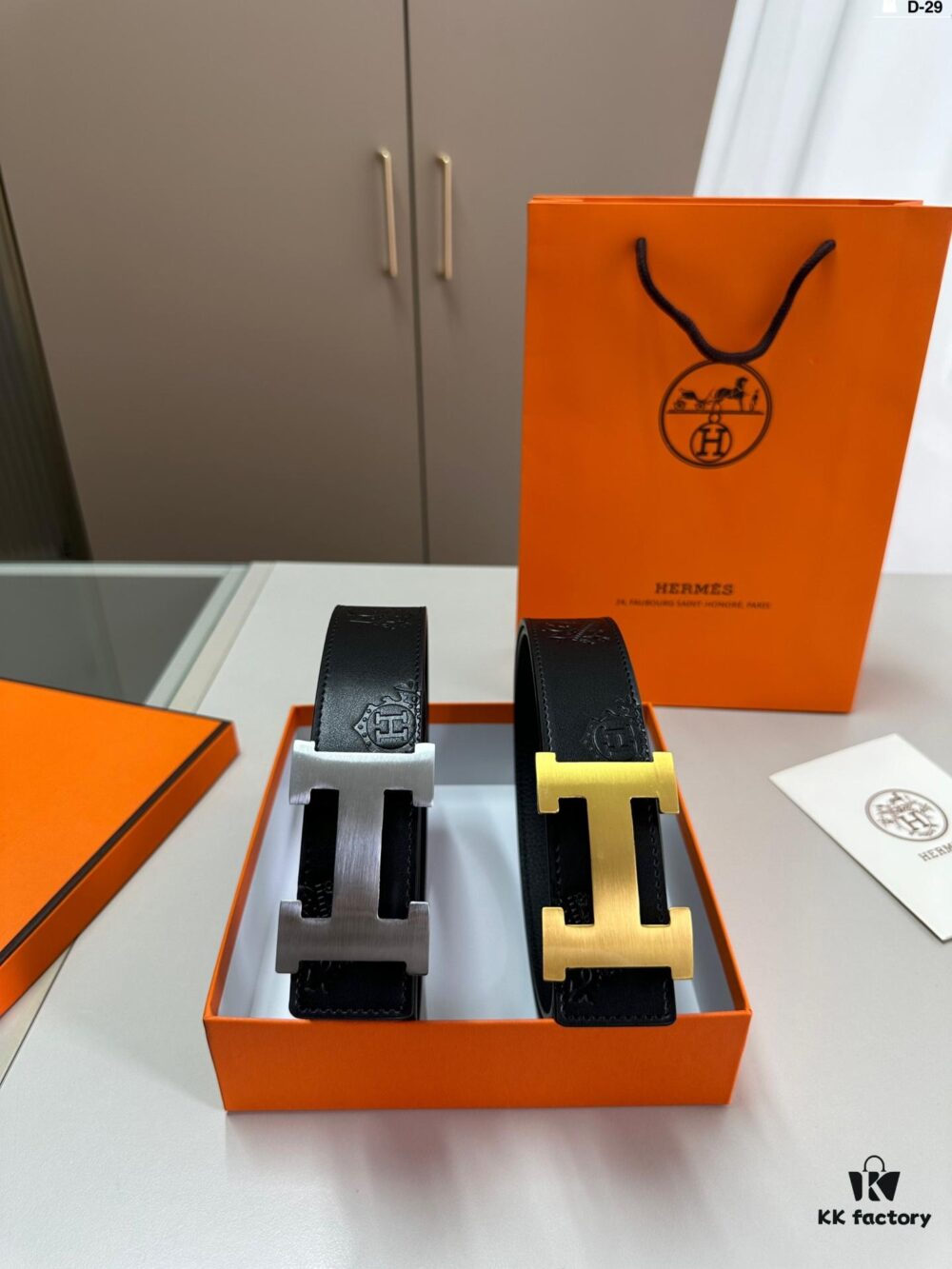 692f17375464a31cf521a702 Hermes Men's Leather Belt D-29 Full Packaging with Shopping Bag