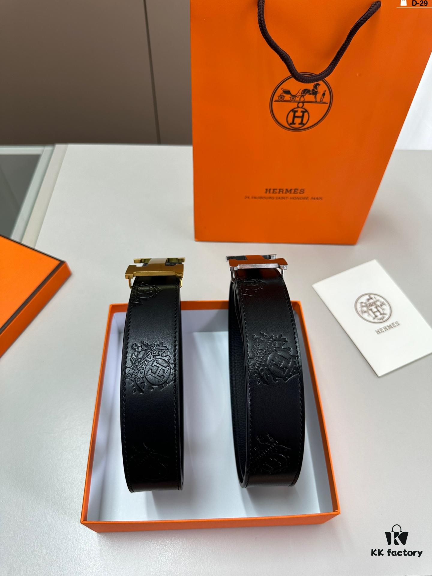 692f17395464a31cf521a705 Hermes Men's Leather Belt D-29 Full Packaging with Shopping Bag