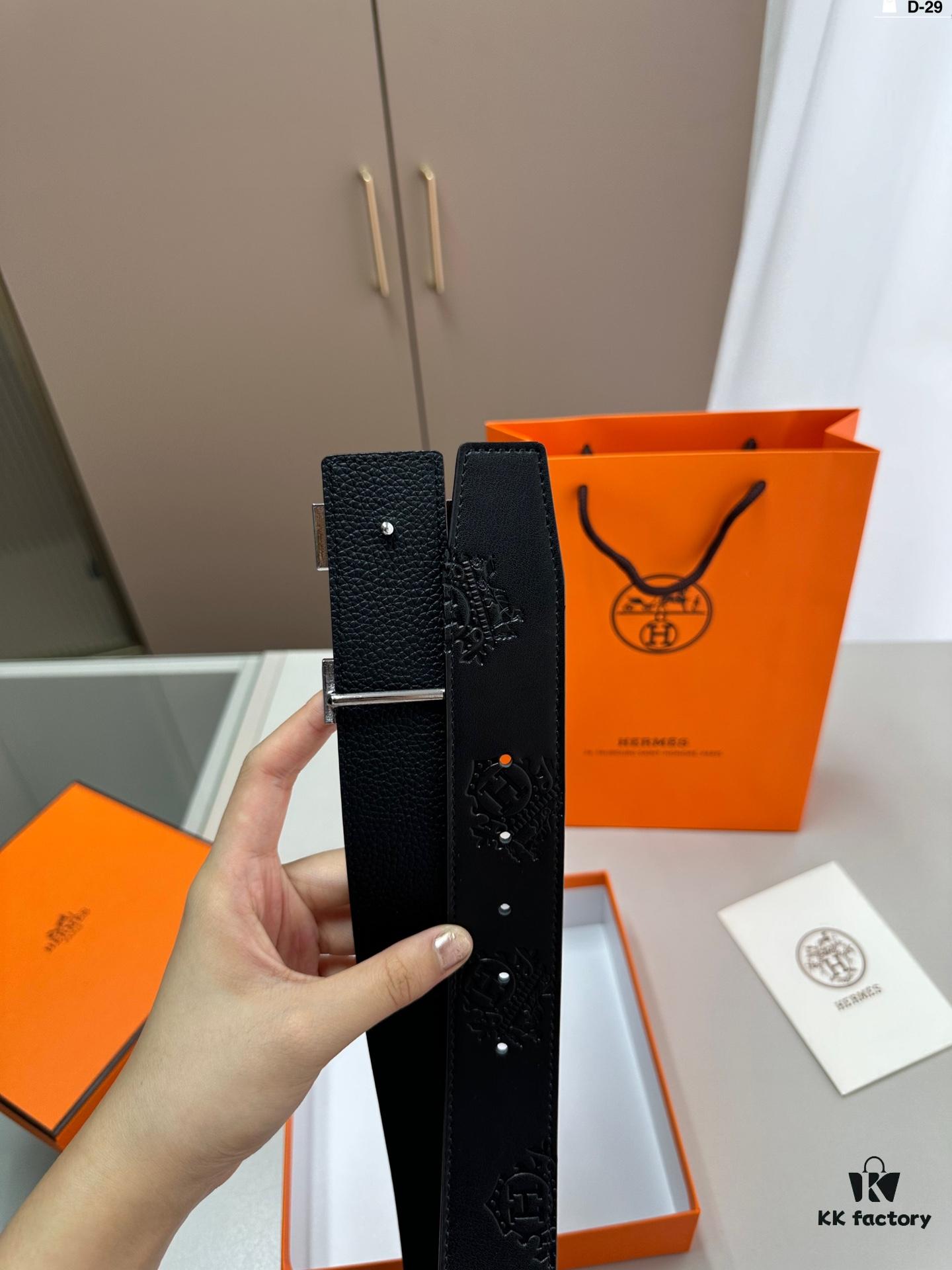 692f173a5464a31cf521a70a Hermes Men's Leather Belt D-29 Full Packaging with Shopping Bag