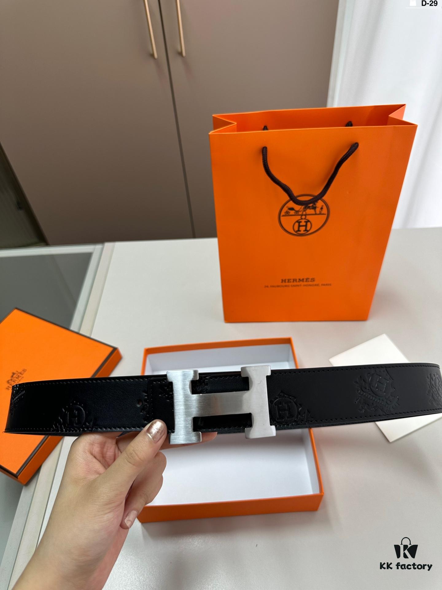 692f173c5464a31cf521a70c Hermes Men's Leather Belt D-29 Full Packaging with Shopping Bag