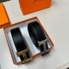 Hermes Men's Leather Belt D-29 with Full Packaging and Tote Bag