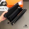 692f17455464a31cf521a729 Hermès Black Leather Handheld Clutch Bag 21x10 Model 90095