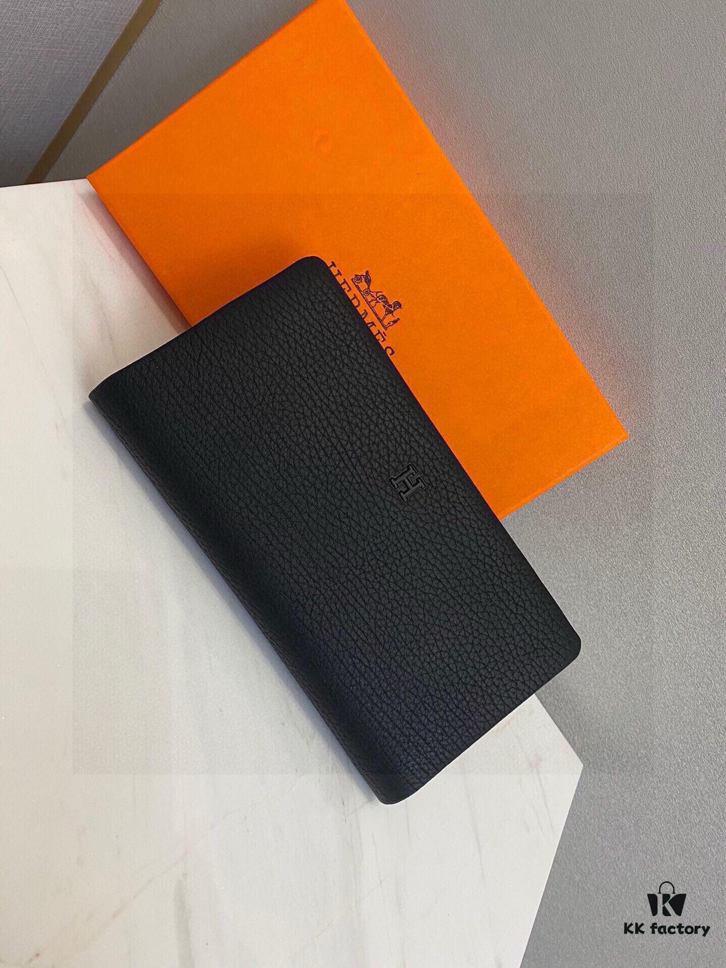 692f17535464a31cf521a746 Hermes Counter Hot-Selling Men's Wallet Handbag - Top-Grade Cowhide Inside and Out, Original Quality, Perfect Cabinet, Superb
