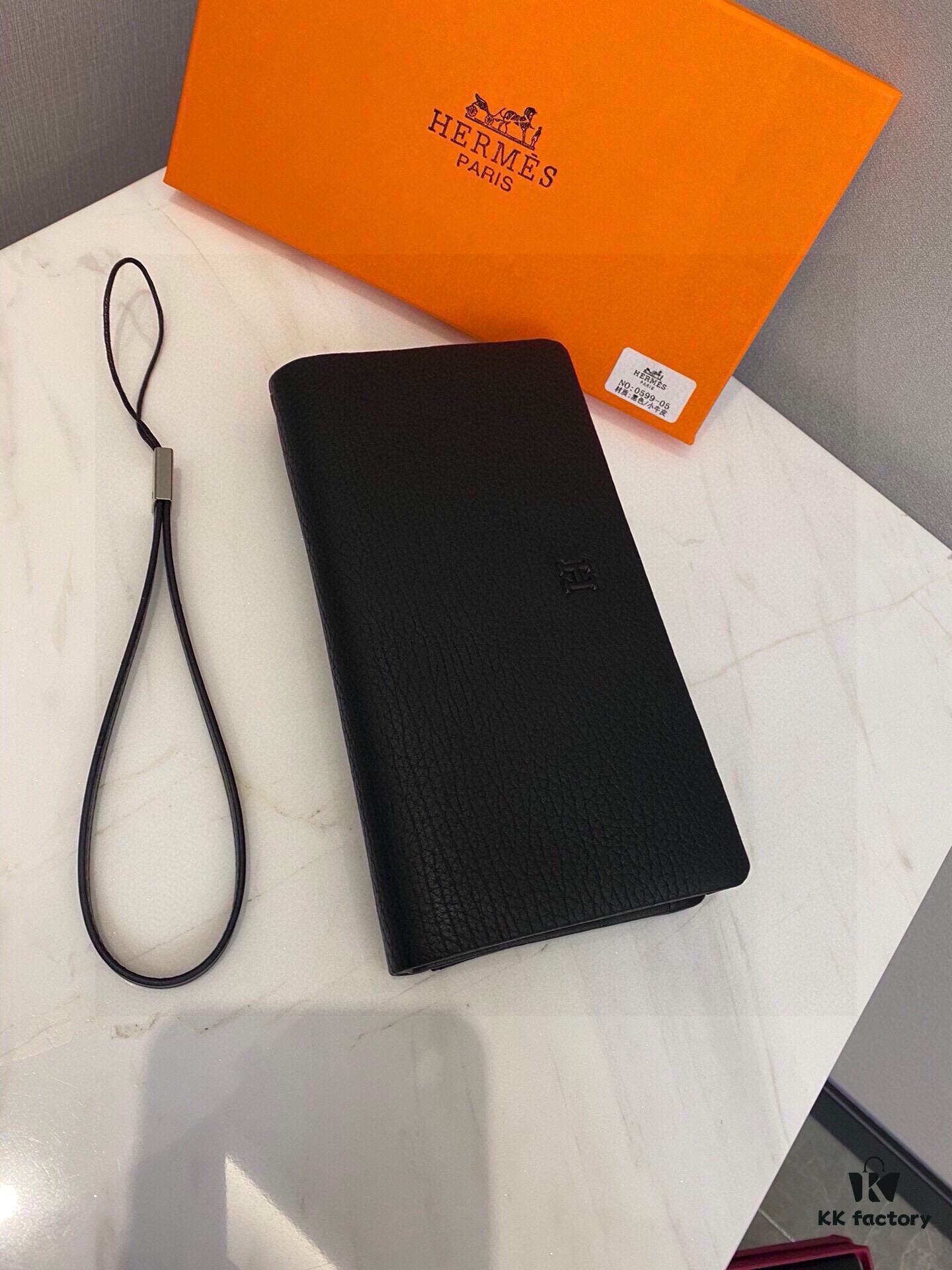 692f17565464a31cf521a74f Hermes Counter Hot-Selling Men's Wallet Handbag - Top-Grade Cowhide Inside and Out, Original Quality, Perfect Cabinet, Superb