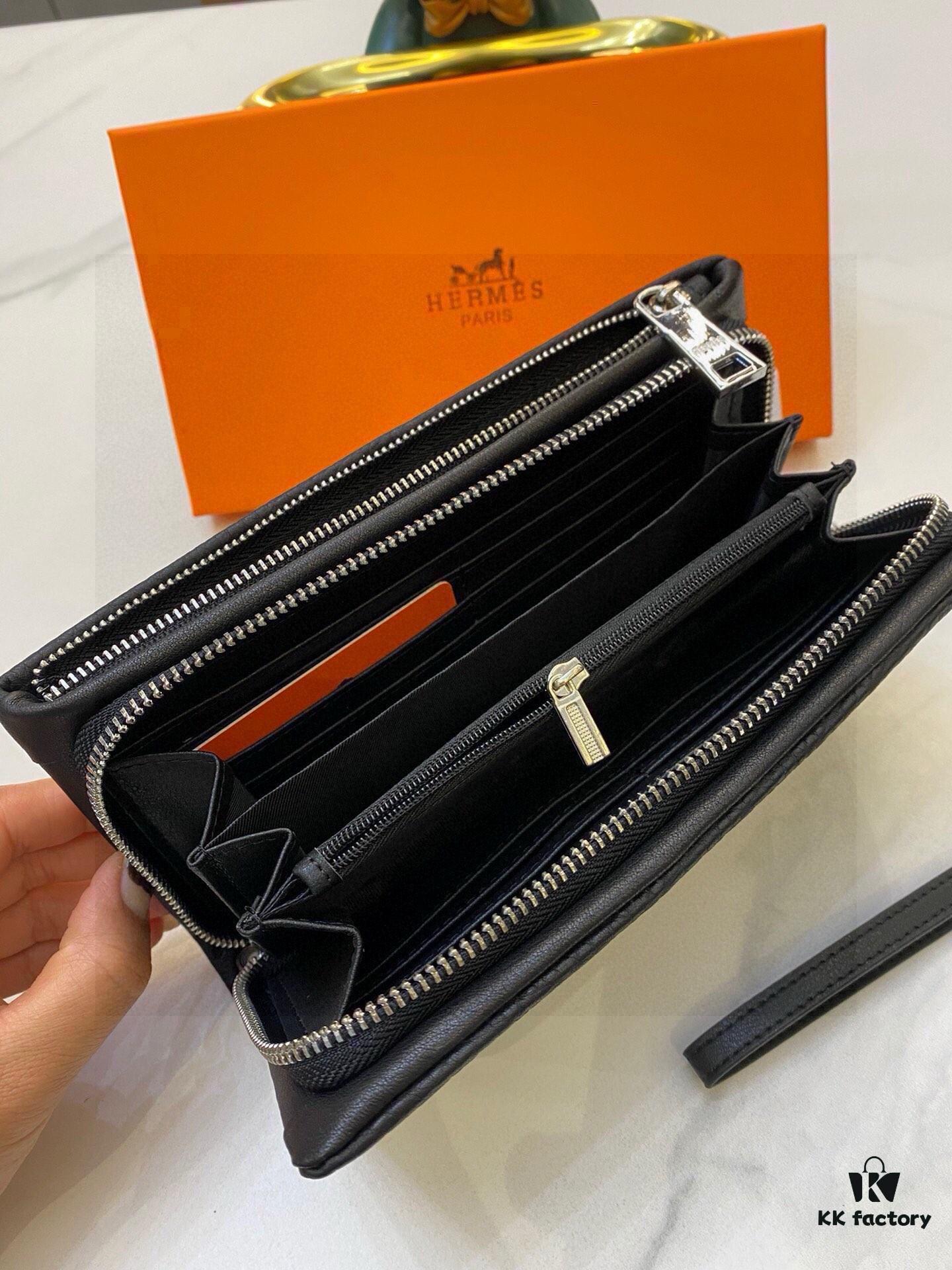 8822-05 Hermès Counter Hot-Selling Men's Wallet and Handbag