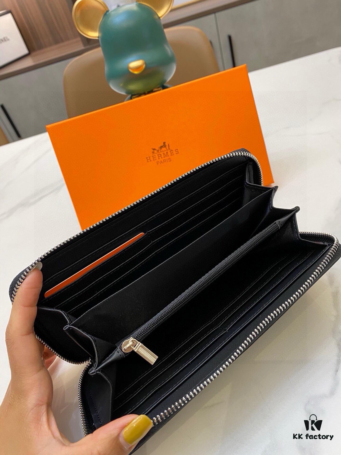 692f17695464a31cf521a780 Hermes 9925 Men's Wallet Handbag Top Cowhide Original Quality