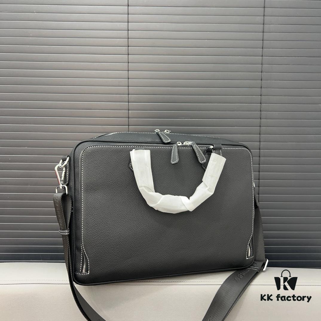 692f176c5464a31cf521a787 Hermès Men's Leather Briefcase Laptop Bag Crossbody Handbag with Exquisite Inlay Craftsmanship, Classic and Versatile Design