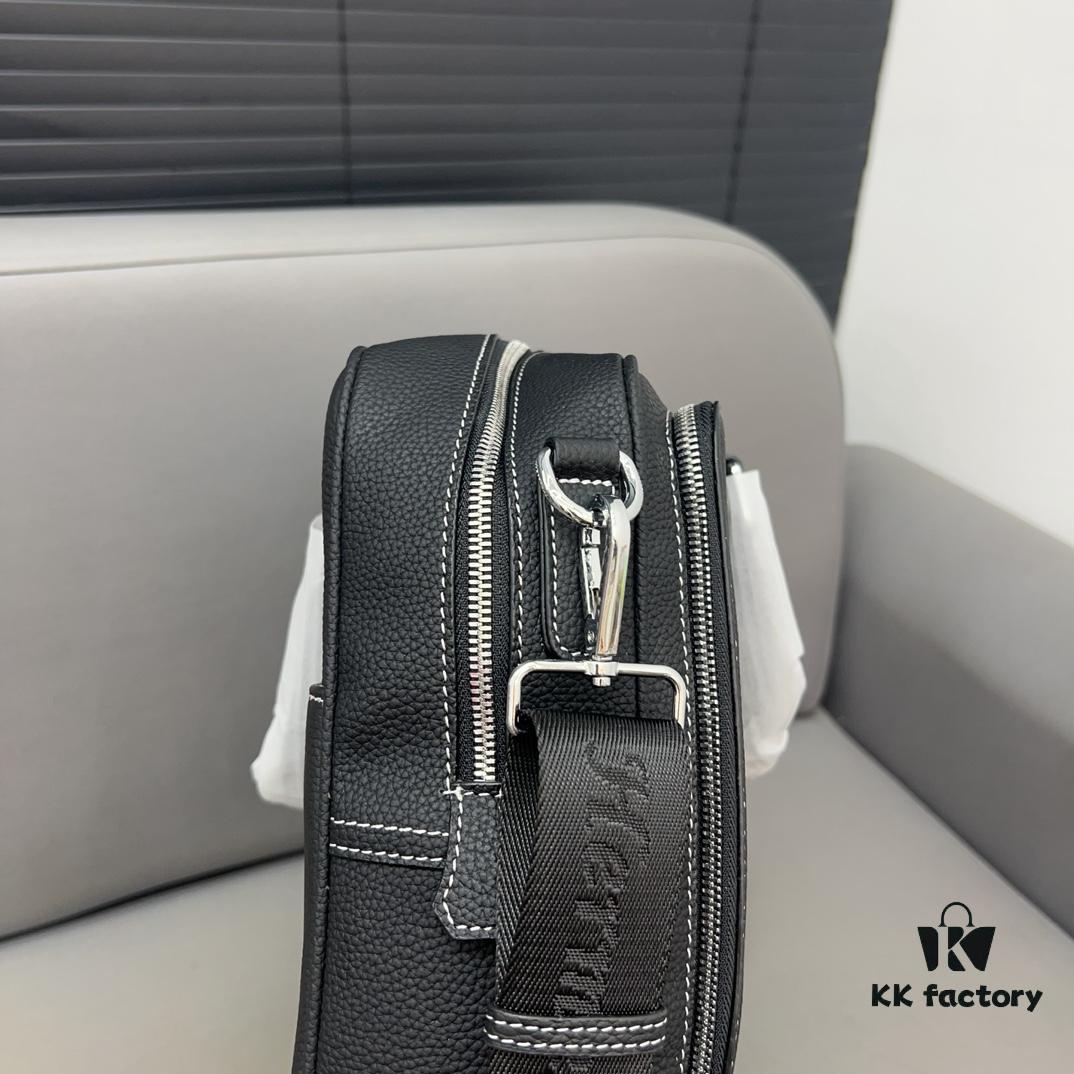 692f176d5464a31cf521a78a Hermès Men's Leather Briefcase Laptop Bag Crossbody Handbag with Exquisite Inlay Craftsmanship, Classic and Versatile Design