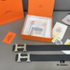 692f17755464a31cf521a79c Hermès Men's Leather Belt with Steel Buckle, Printed Eyelets, Genuine Cowhide, Classic Design, Two Colors Available