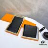 692f17755464a31cf521a79f Hermes Men's Genuine Imported Cowhide Leather Wallet Short and Long Bifold Black 12x10 19x10 Model 8809