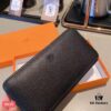 692faa7099f2d84055c86290 Hermès-inspired Black Leather Clutch - Model 9925, Size 21x10