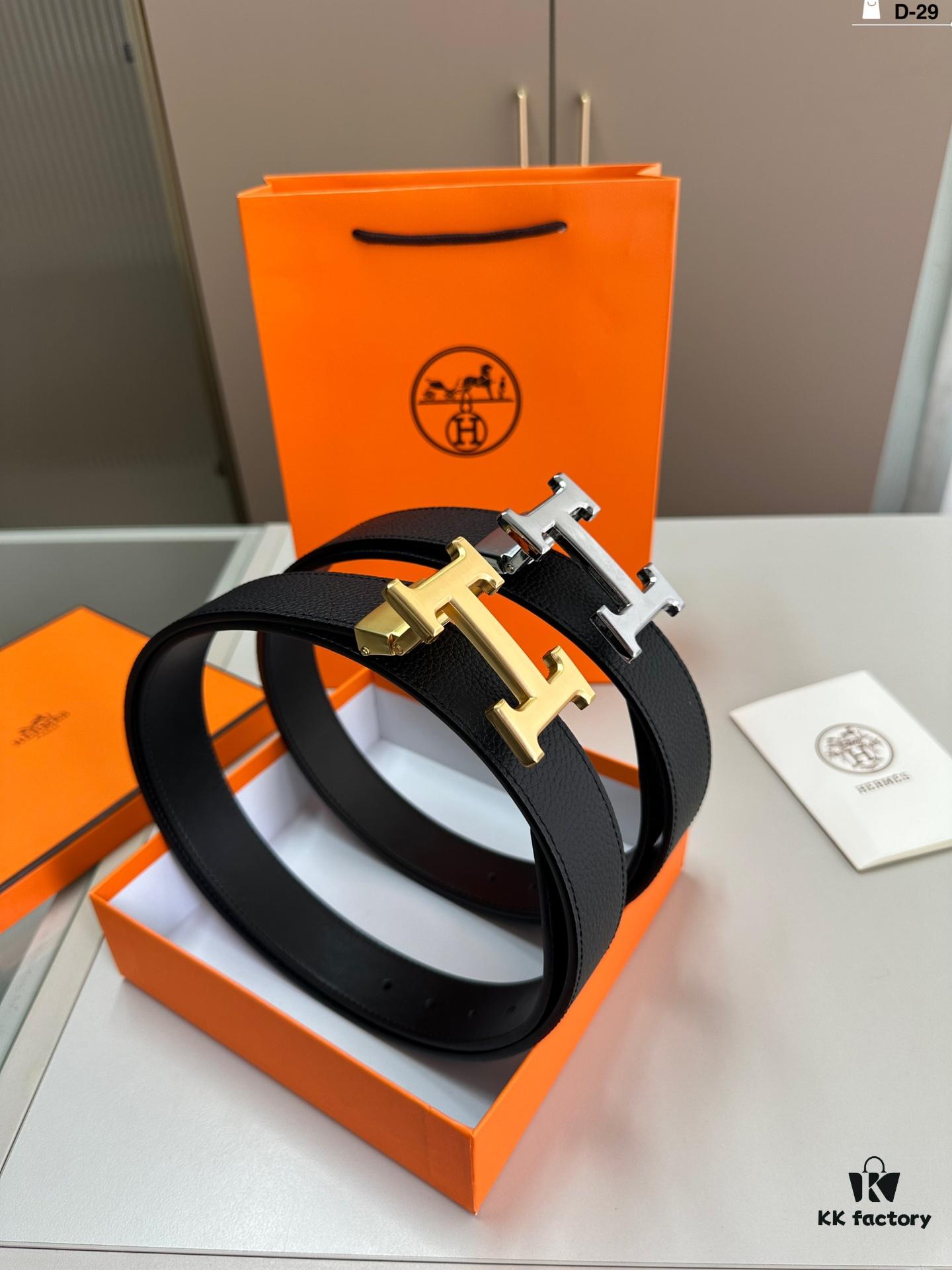 692faa8b99f2d84055c862cc Hermes Men's Leather Belt D-29 with Full Packaging and Tote Bag