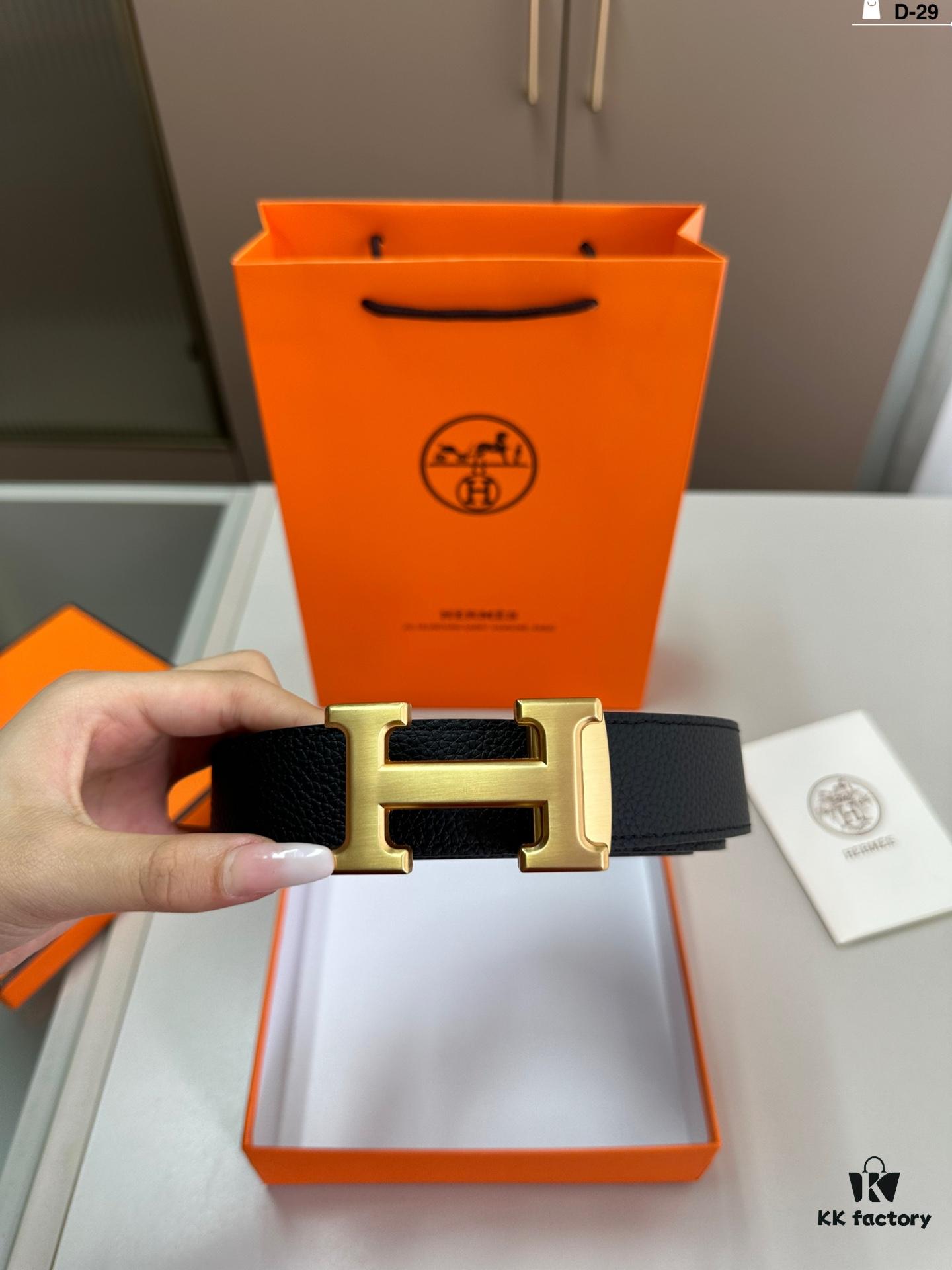 692faa8e99f2d84055c862cf Hermes Men's Leather Belt D-29 with Full Packaging and Tote Bag