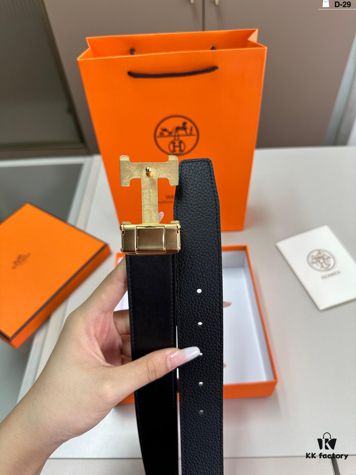 692faa8e99f2d84055c862d0 Hermes Men's Leather Belt D-29 with Full Packaging and Tote Bag