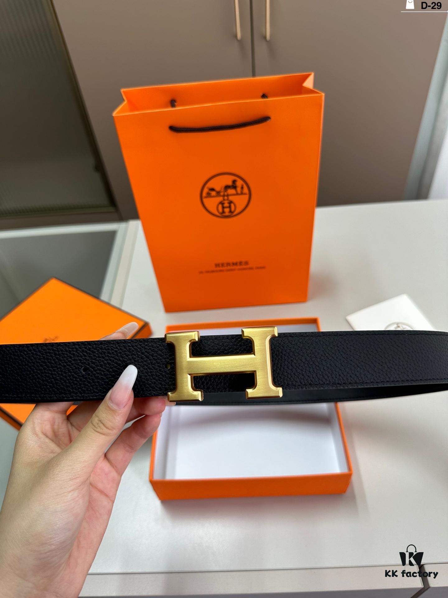 692faa8f99f2d84055c862d1 Hermes Men's Leather Belt D-29 with Full Packaging and Tote Bag
