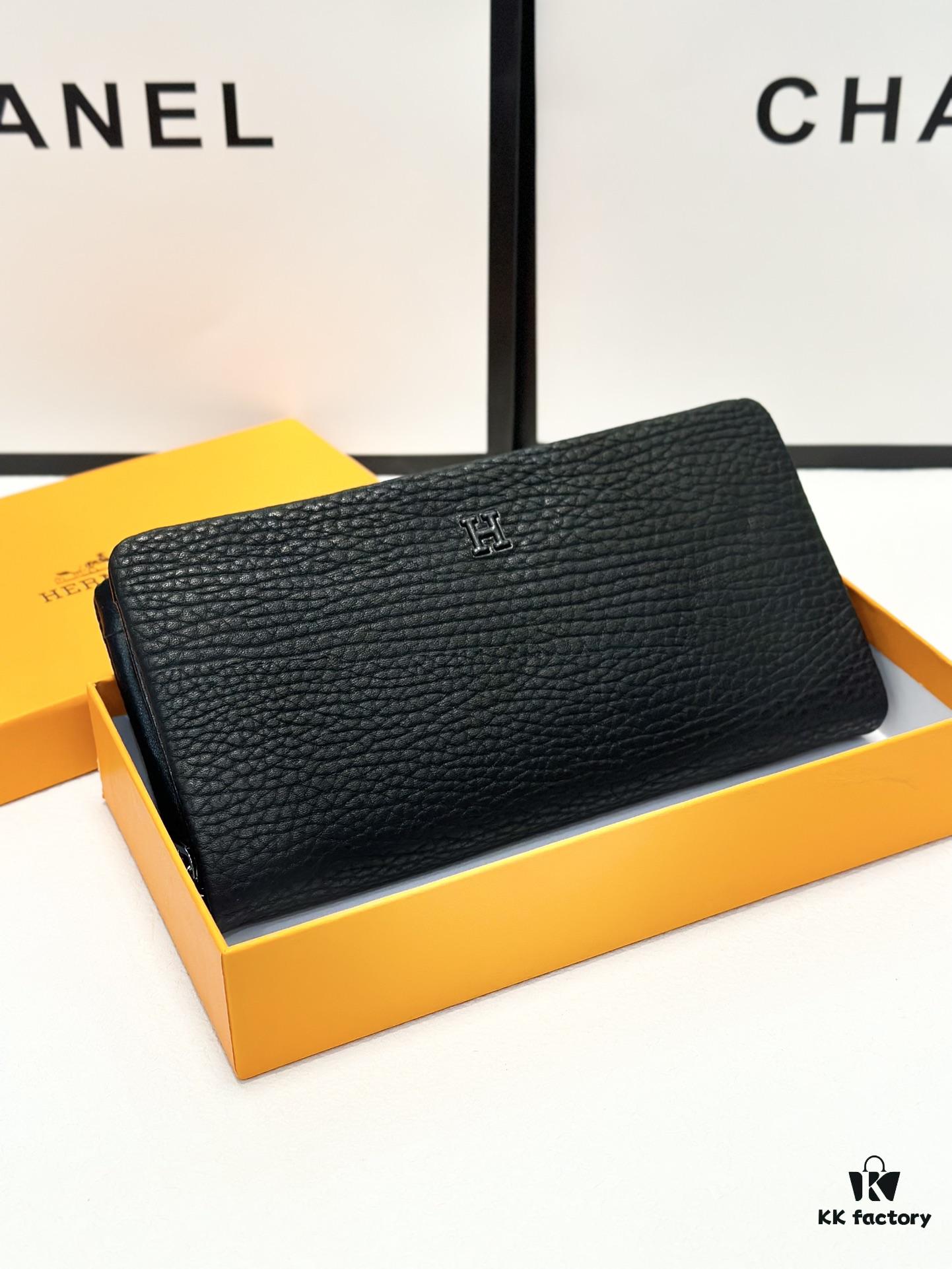 692faa8f99f2d84055c862d2 Hermès New Arrival Men's Small Clutch Wallet in Black, 20x10, Top-Grade Calfskin