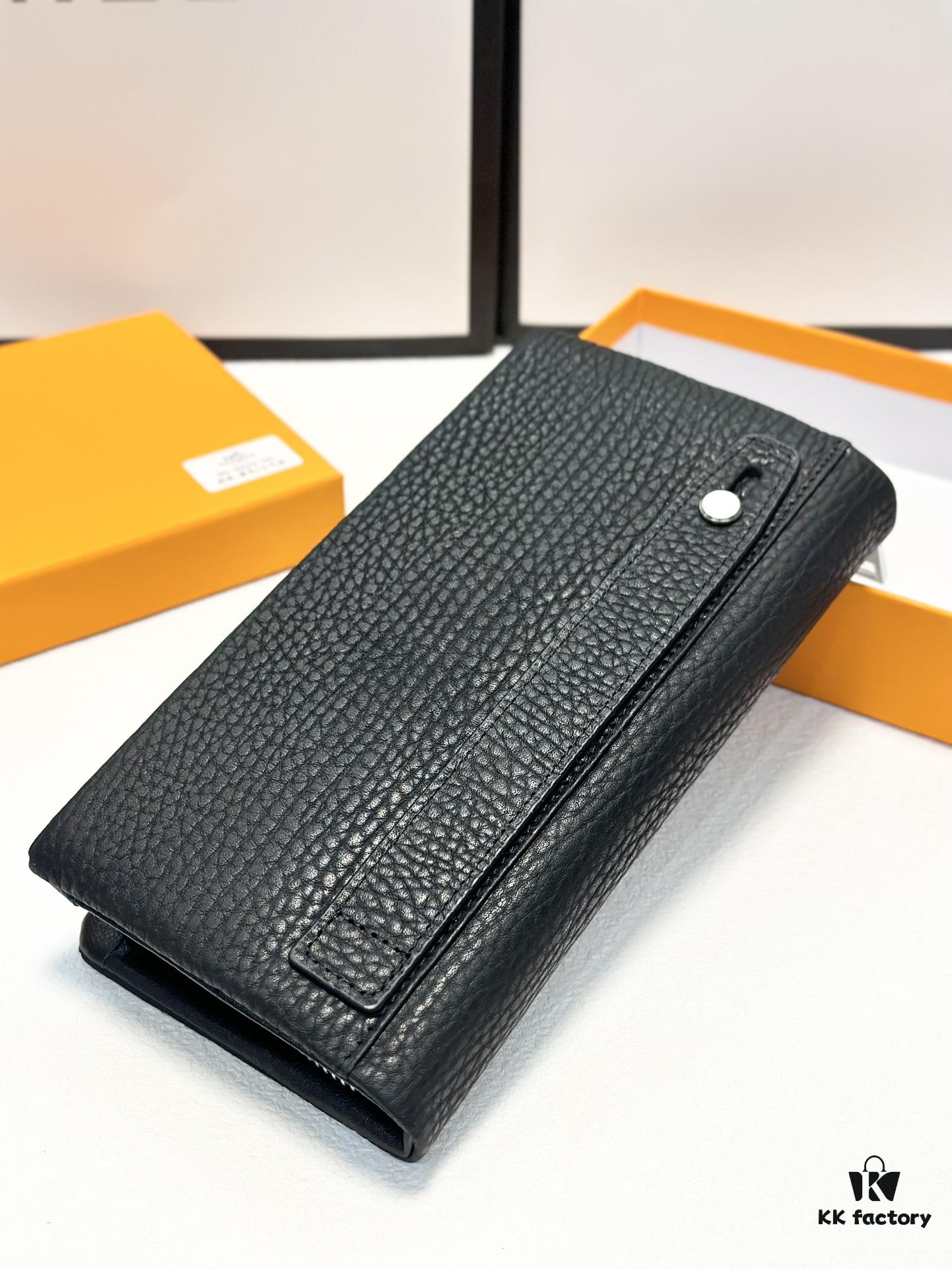 692faa9399f2d84055c862d6 Hermès New Arrival Men's Small Clutch Wallet in Black, 20x10, Top-Grade Calfskin