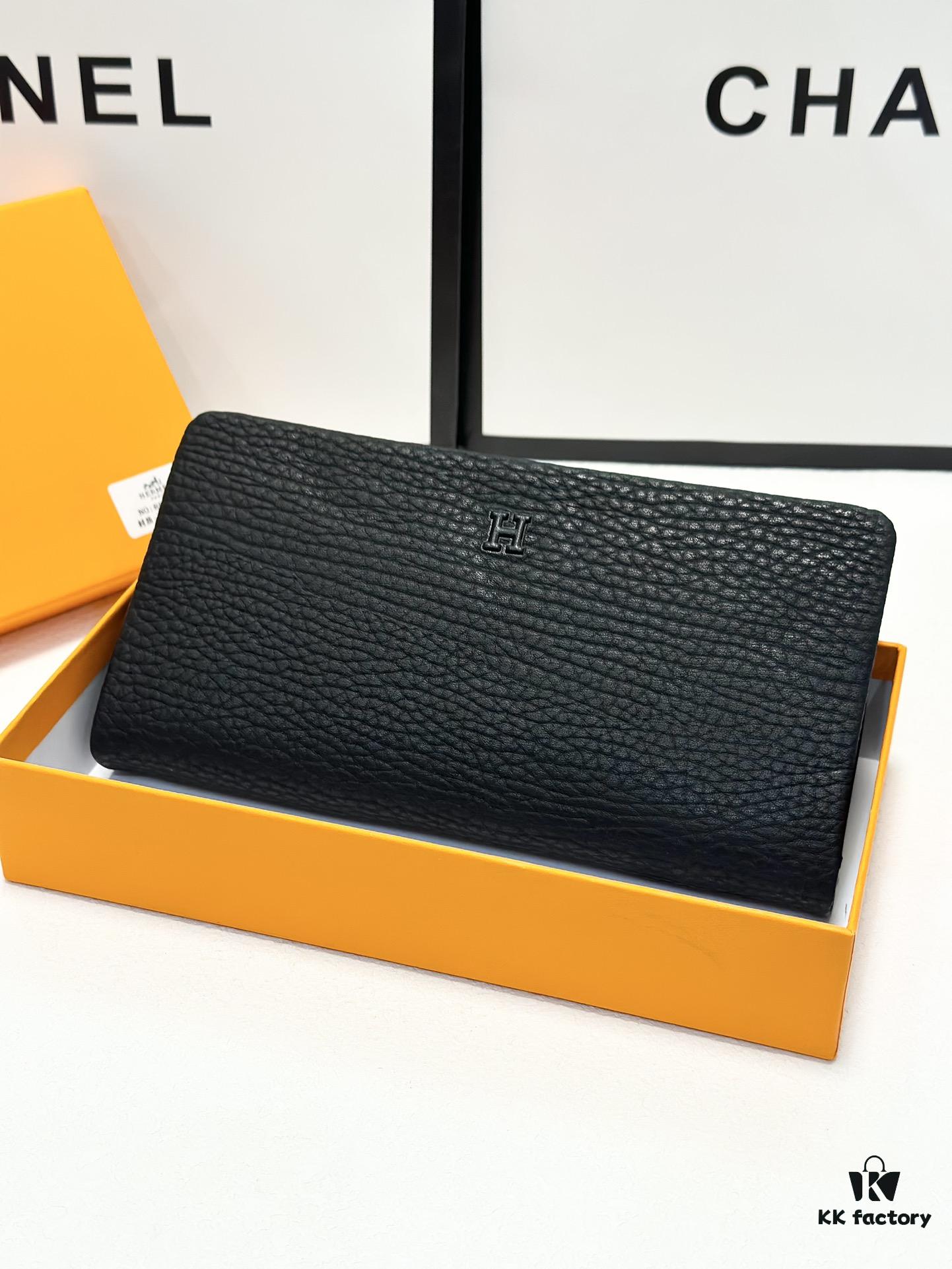 692faa9499f2d84055c862d9 Hermès New Arrival Men's Small Clutch Wallet in Black, 20x10, Top-Grade Calfskin