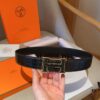 Hermes Men's Genuine Leather Crocodile Pattern Belt, 3.5cm Width