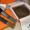 Hermes Men's Genuine Leather Crocodile Pattern Belt, 3.5cm Width