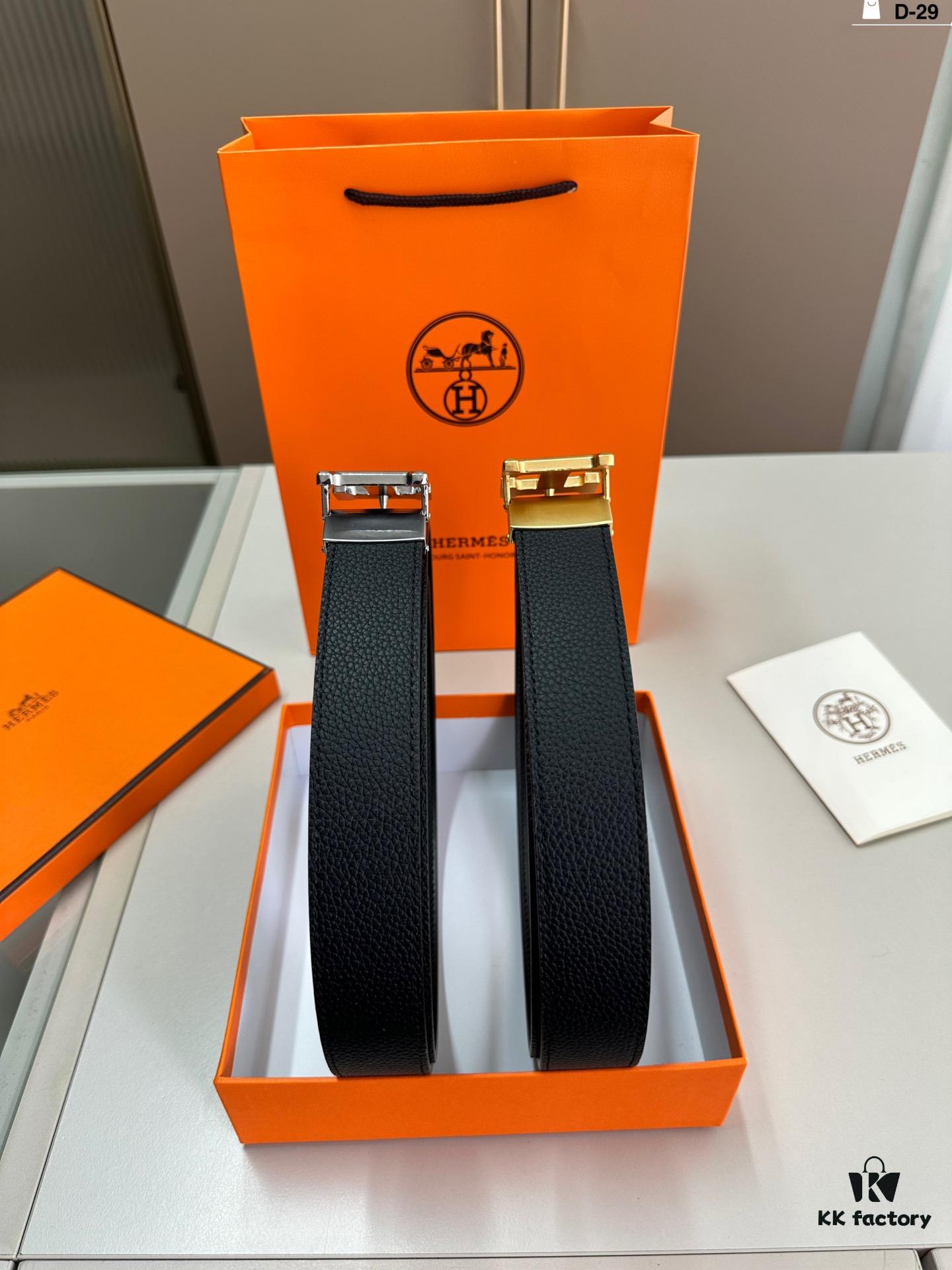 692faaae99f2d84055c8630c Hermes Men's Leather Belt D-29 with Full Packaging and Tote Bag
