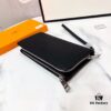 692faab699f2d84055c86318 Hermès New Arrival Men's Small Clutch Wallet, Black, 20x10, Top-Grade Calfskin Leather