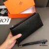 692faac799f2d84055c8633c Hermès Black Leather Clutch 21x10 Model 90095 - Premium Cowhide with Card Slots and Phone Pocket, Men's Essential Fashion Accessory